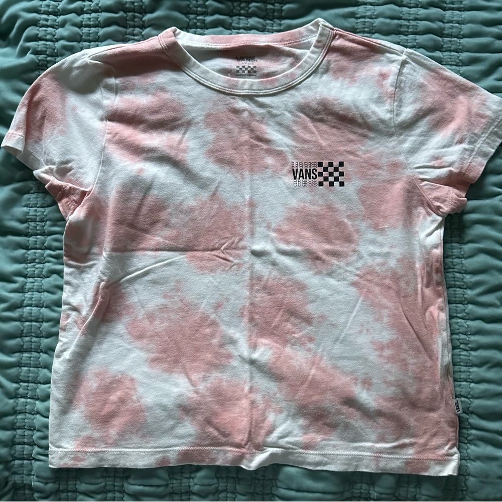 Vans Kids Short Sleeve Pink White Tee